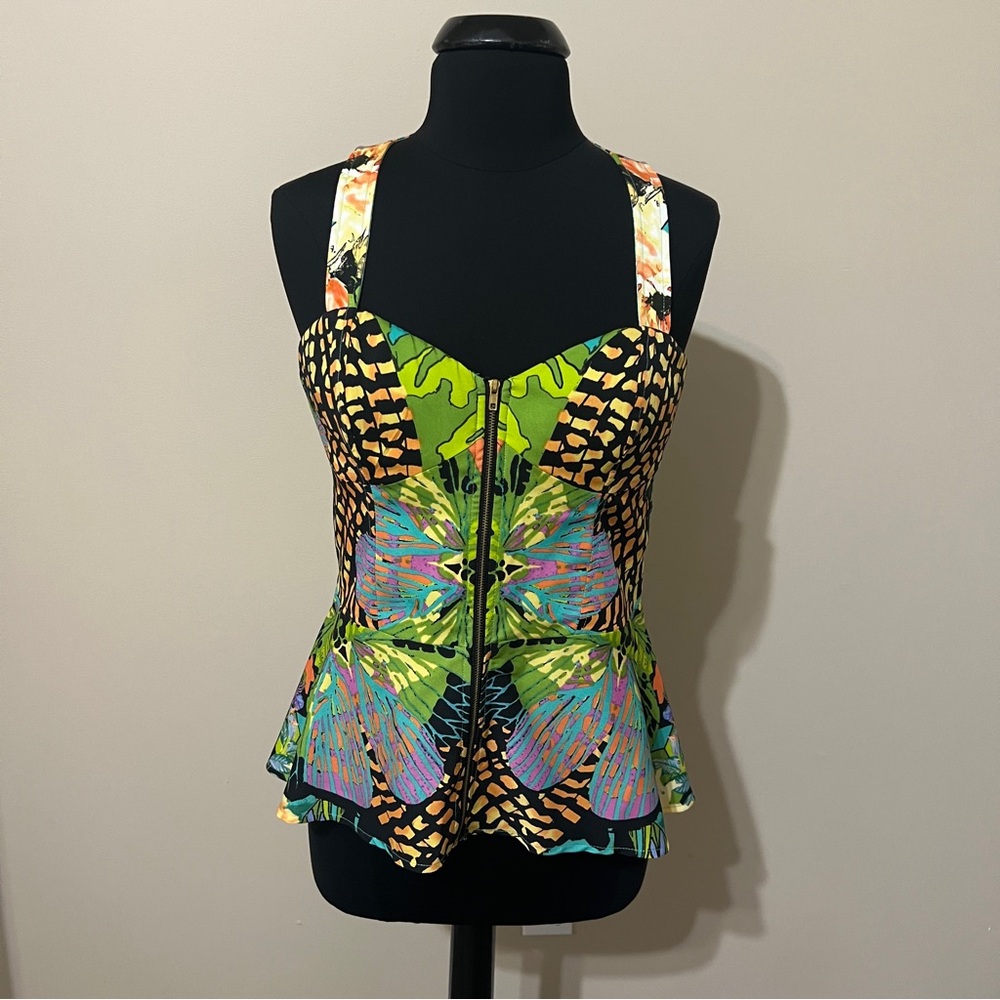 Colorful Women's Peplum Top